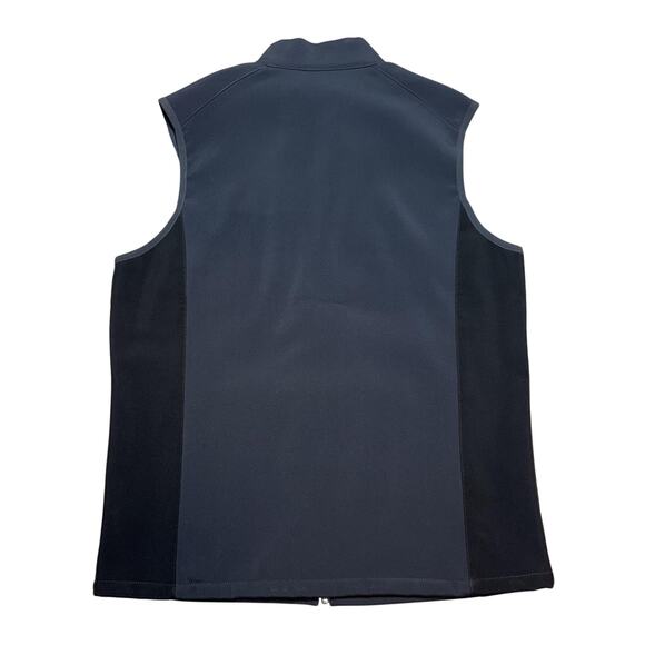 KALB Softshell Vest Mens Large Black Fleece Lined Zip Pockets Mock Neck Stretch - Picture 7 of 8